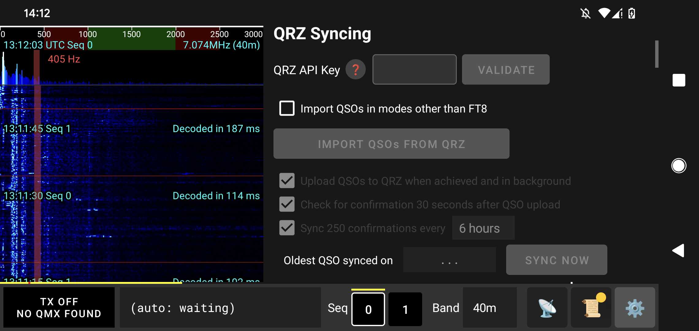 qFT8 QRZ Syncing