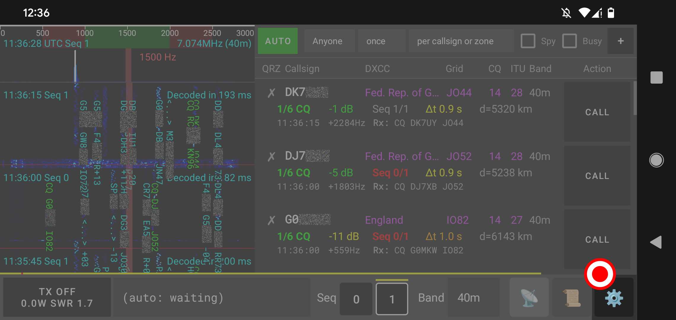 qFT8 Settings Button