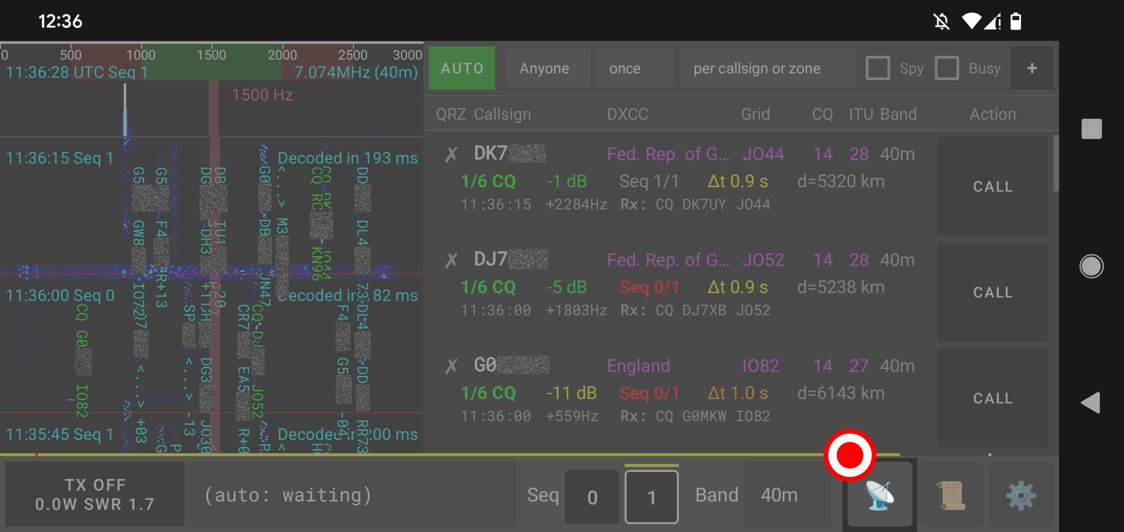 qFT8 Stations Button
