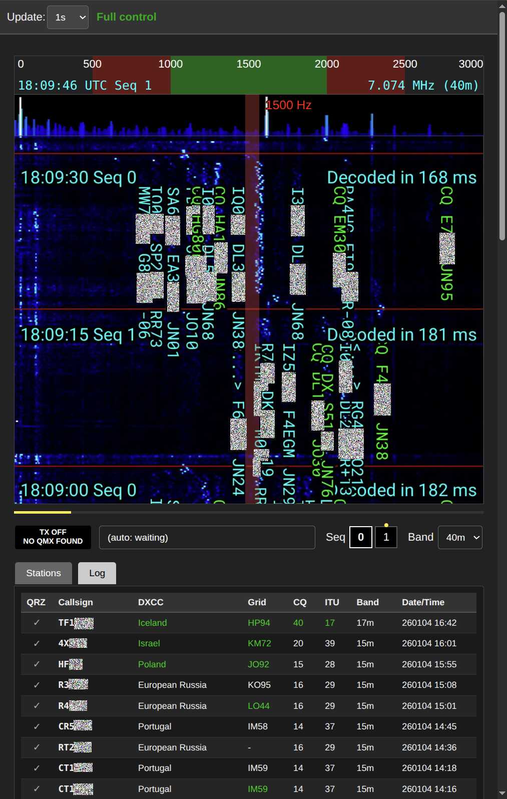 Remote Control Web Server Log